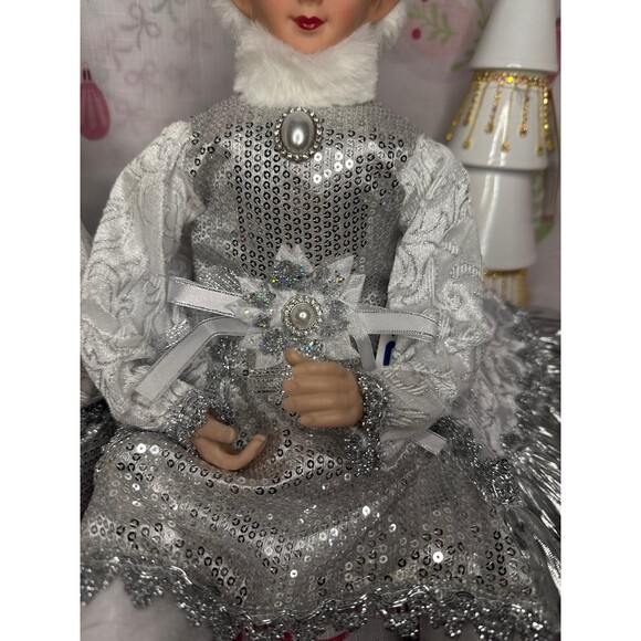 Christmas Elf Shelf Sitter Set, silver - Picture 3 of 8